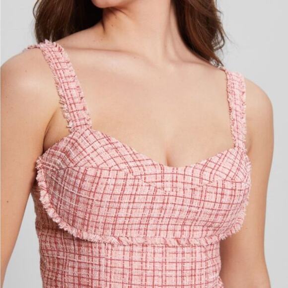 Guess Tops - GUESS Tweed Bustier Top